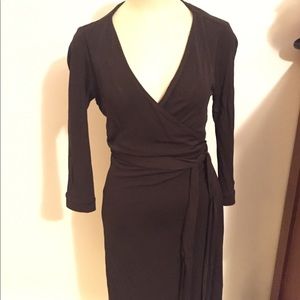 Diane von furstonberg brown wrap dress